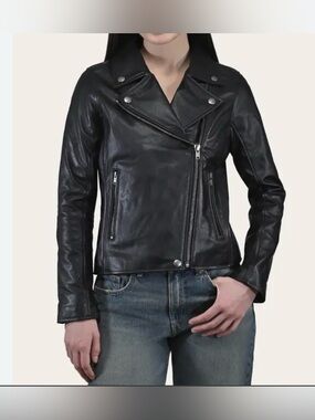 Frye Women’s Biker / Moto Black Leather Jacket